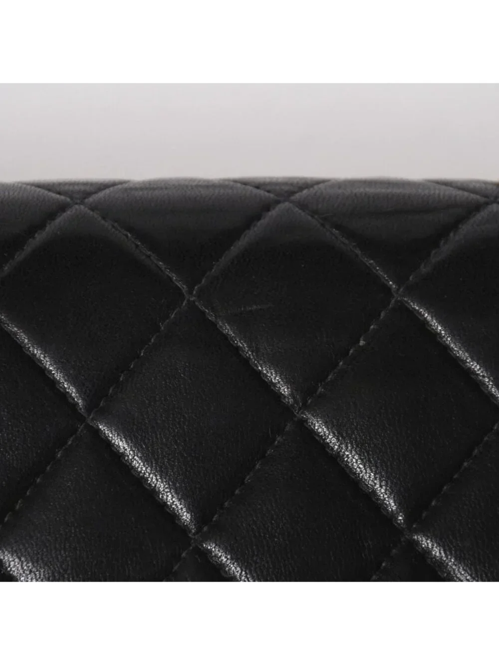 Chanel Quilted 23 Double Flap Chain Shoulder Bag CC Logo Lambskin Black